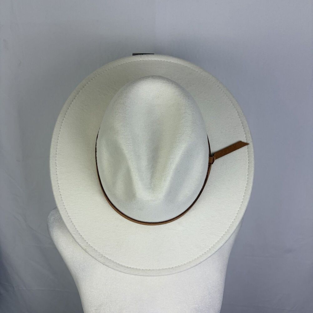 Crown Vintage Hat Women's Creme Ivory Modern Boho Fedora Rancher NWT - Picture 6 of 8